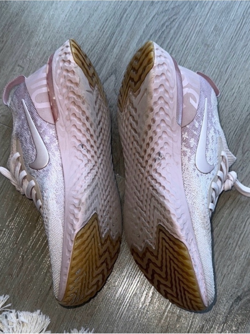 Nike Women's Light Pink Knit Running Sneakers - Picture 3 of 7